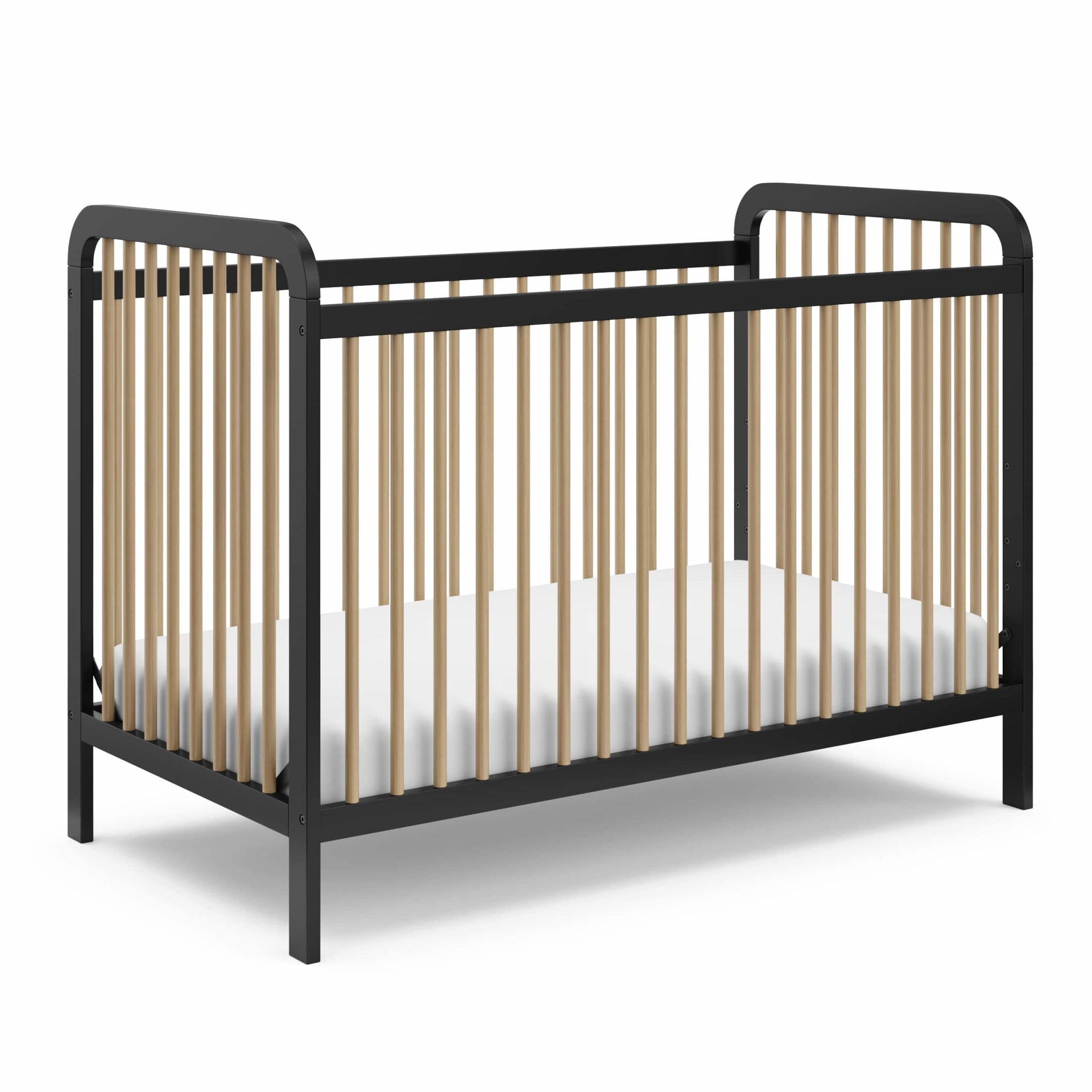 Storkcraft Pasadena 3-in-1 Convertible Baby Crib, Black and Driftwood