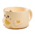 thumbnail image 2 of Guozer Ceramic Mugs Cartoon-cat Coffee Mug Stacking Cup for Storage of Small Items, Parent-Child Interaction, Coffee Cup for Home Office, 2 of 6