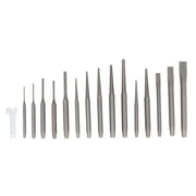 Performance Tool W754 28-Piece Punch and Chisel Set - Strong Chrome Vanadium Steel, Heat Treated and Tempered Carbon Steel, with Roll-Up Storage Pouch