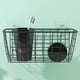 thumbnail image 2 of Fasiaou Hanging Kitchen Baskets For Storage Adhesive Sturdy Small Wire Storage Baskets with Kitchen Food Pantry Bathroom Shelf Storage No Drilling Wall Mounted,1 PACK,Black, 2 of 7