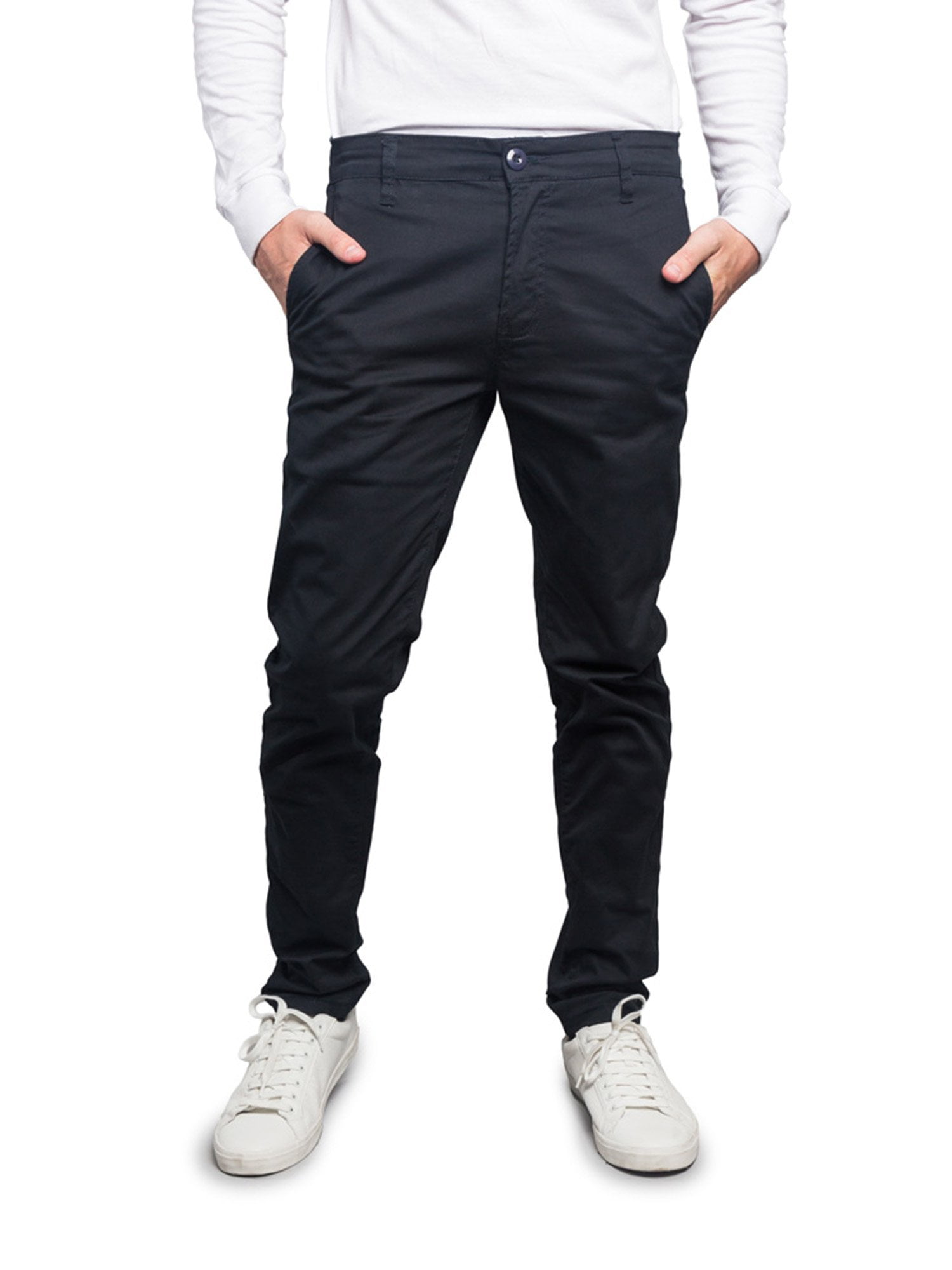 Victorious Men's Basic Casual Slim Fit Stretch Chino Pants 