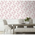 thumbnail image 2 of NextWall Pink Sketched Floral Peel and Stick Wallpaper, 2 of 8