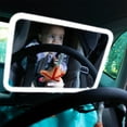 thumbnail image 2 of Ezimoov Baby Car Mirror with LED for Back Seat Rear Facing, Extra Wide with a Rotating Base, 2 of 4