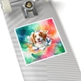 thumbnail image 4 of Funny Watercolor Adorable Brittany Spaniel Peeking Through Torn Paper Effect Vinyl Sticker Brittany Dog Lover Gifts Idea Waterproof Decal Art Decor - 00026, 4 of 5