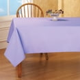 thumbnail image 2 of Collections Etc Basic Solid Color Rectangular Tablecloth Linen, 60" W x 90" L - Fits All Common Sized Rectangular Tables, Durable Hand Washable or Machine Washable, Lavender, 60" X 90", 2 of 7