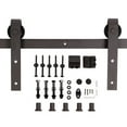 thumbnail image 6 of Mid-Century Style 24in.X 84in.Carbon Gray Finished Knotty Pine Wood Barn Door with  Hardware Kit, 6 of 7