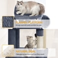 thumbnail image 2 of Hzuaneri Cat Tree, 70.1" Tall Multi‑Level Indoor Cat Tower with Scratching Posts, Large Platform, Caves & Hanging Basket, Dark Grey, 2 of 8