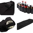 thumbnail image 3 of Soporte para cerveza negro Soporte para botella de agua Dispensador de agua portátil Soporte para cerveza ajustable plegable con 6 portavasos para fiestas al aire libre, camping, viajes, escalada y se, 3 of 5