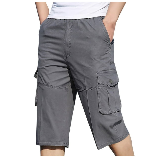 KIHOUT Shorts Cargo de Randonnée pour Hommes Stretch Légers Shorts de Travail Extérieurs avec Multi-Poches pour Camping Voyage
