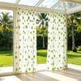 thumbnail image 4 of LEFXSMR Sheer Curtains, Soft Semitransparent Living Room Curtains, Breathable Voile Curtains for Living Room & Bedroom, 39.37x78.74" Green, 4 of 6