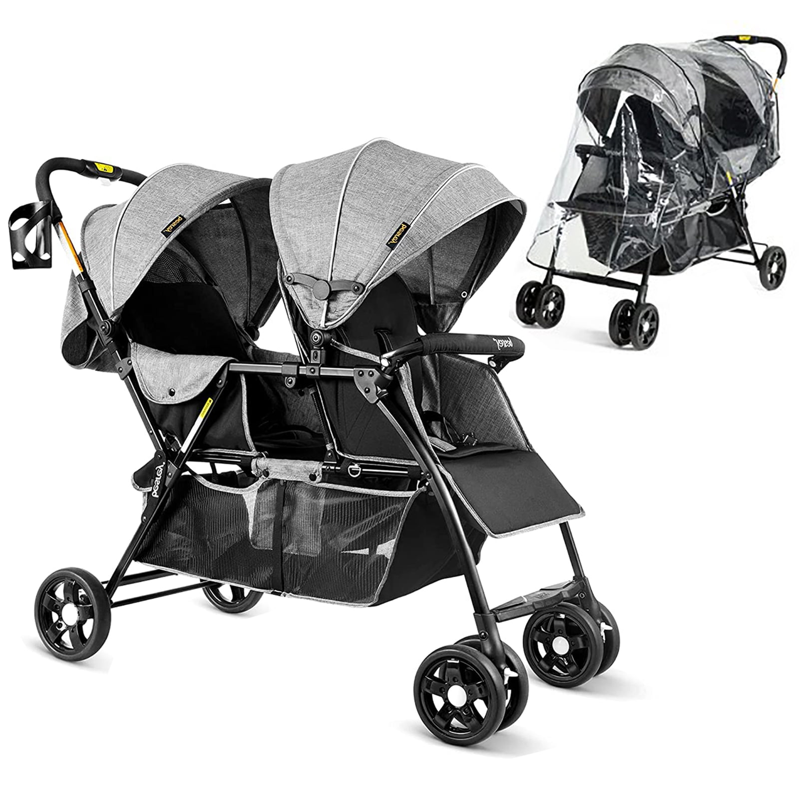 Grey Besrey Baby Pushchair Stroller Folding Lightweight Infant Travel Buggy 
