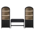 thumbnail image 4 of Chantelle Writing Desk with 2 Cabinet Bookcase - Black, 4 of 11