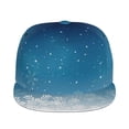 thumbnail image 2 of Daiia Christmas Snowflakes print Flat Bill Hats Flat Brim Trucker Cap Baseball Cap Adjustable Classic Low Profile Hat Unconstructed Plain Cap, 2 of 9