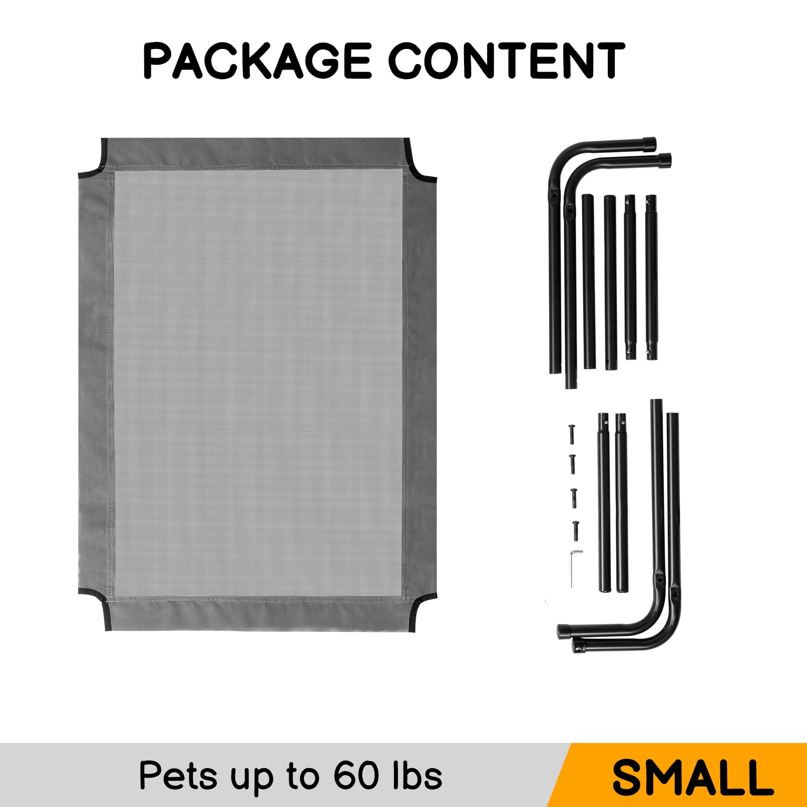 Ktaxon 43"D x 26"W  Dogs Pets, Outdoor Elevated Dog Bed Fits Up to 150 lbs, Washable Camping Dog Cot, Chew Proof Pet Bed with Breathable Mes