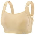 thumbnail image 1 of DPTALR Women's Solid Color Steel Ring Oversized Gathering Underwear Daily Bra, 1 of 3