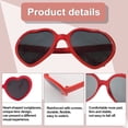 thumbnail image 3 of 4 Uds. Gafas de sol con forma de corazón para mujer y hombre, gafas de difracción con efecto de corazón cambiantes para fiesta, Día de San Valentín, Rave, 3 of 5
