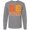 AC-Heather Grey, variant on Be Kind Logo in Orange Long Sleeve T-Shirt