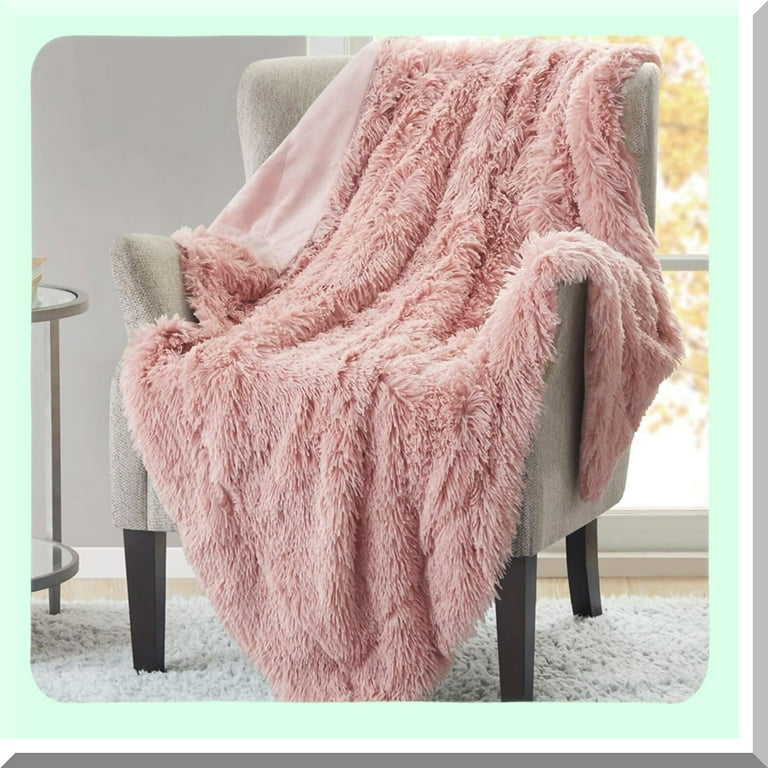 Rose gold fluffy blanket hotsell
