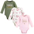 thumbnail image 1 of Hudson Baby Body Unisex De Algodón De Manga Larga Para Mamá Y Papá, Floral, 9 A 12 Meses, 1 of 1
