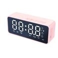 thumbnail image 1 of Mini altavoz Reloj despertador ajustable LED Sonido envolvente Audio Altavoz V5.0 compatible con Bluetooth, Rosa seitruly EL002902-03B, 1 of 2