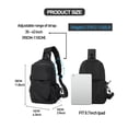 thumbnail image 4 of SEAFEW Mochila Bandolera Pequeña Negra con Correa para Hombres y Mujeres, Mochila Liviana con Una Correa para Senderismo, Caminata, Ciclismo, Viajes, Ciclismo, Puerto de Cargador USB, Nailon, 4 of 5