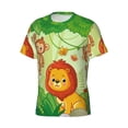 thumbnail image 5 of Vsdgher African Animals in the Jungle Print Men's Dry Fit Mesh Athletic Shirts Moisture Wicking Tennis T-Shirt Tops, 5 of 9