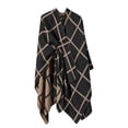 thumbnail image 1 of Cape Châle Tricotée Unie pour Femmes - Enveloppe Mode Automne Hiver Confortable, 1 of 2