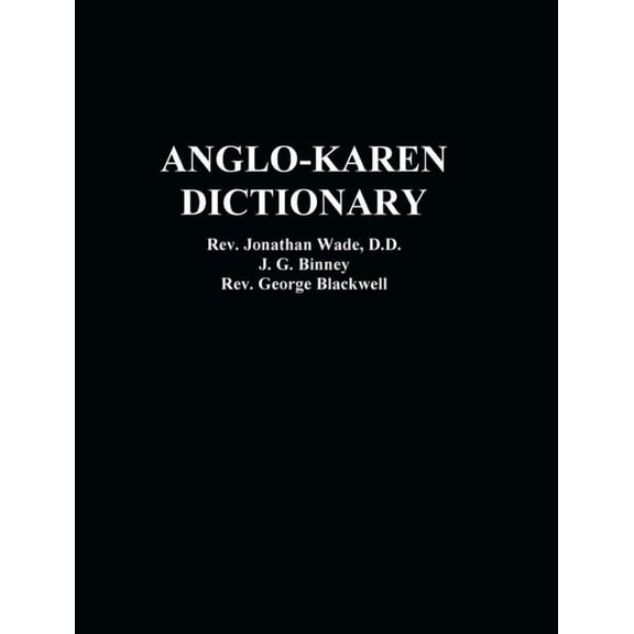 Anglo-Karen Dictionary, (Hardcover)