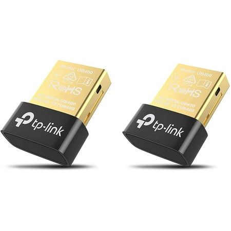 TP-Link USB Bluetooth Adapter for PC (UB400), Bluetooth Dongle Supports Windows PC for Desktop, Laptop, Mouse, Keyboard, Printers, Headsets, Speakers, PS4/ Xbox Controllers - Bulk Packaging - 2 Pack