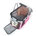 thumbnail image 4 of Sac de Transport Pliable Portable pour Petit Chien Chat en Toile de Tissu Maillé (Rose Rouge), 4 of 6