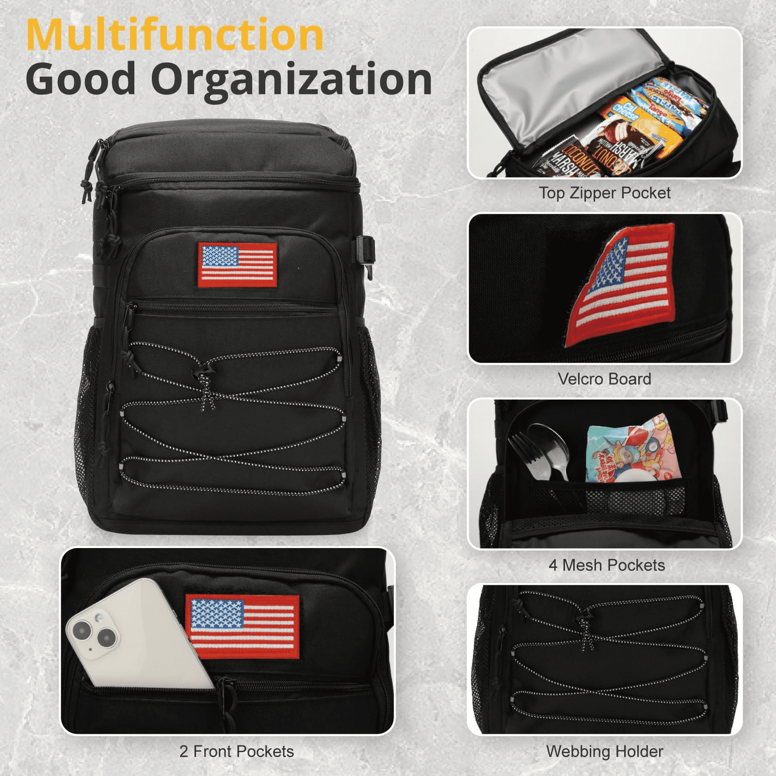 Backpack Cooler, 25L Cooler Backpack Insulated Leak-Proof, Heavy Duty Large Lunch Backpack, Waterproof Ice Chest Backpack for Men Women Adults Work Day trip Camping Beach Hiking Essential