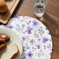 thumbnail image 3 of Purple Spring Floral Round 13 Inch Placemats Set of 2, Pastoral Botanical Watercolor HeatResistant Non Slip Place Mats for Dining Table, Wipeable Braided Kitchen Table Mats for Housewarming, 3 of 9