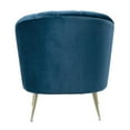 thumbnail image 2 of Manhattan Comfort Rosemont Velvet Accent Chair in Blue (Set of 2), 2 of 7