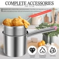 thumbnail image 2 of NewSoul Deep Fryer Pot with Strainer Basket Stainless Steel Deep Frying Pot 1.8L Oil Mini Fryer Portable Deep Fryer Deep Fryer Oil Saver Deep Frying Oil Container for Cooking Frying, 2 of 9