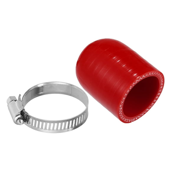 Unique Bargains Reinforced Silicone Coolant Cap Kit 32mm 1.26" ID Turbo Bypass Valve Cap Universal for Car Red