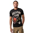 thumbnail image 2 of Stranger Things Hellfire Club Icons Men's Black Crew Neck Short Sleeve T-shirt-Small, 2 of 7