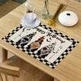 thumbnail image 3 of Halloween Burlap Plaid Holiday Placemats Set of 4,Happy Halloween Fall Pumpkin Placemats Table Mats,Heat-Resistant & Anti-Slip Table Mats Placemats for Dining Home Kitchen Decor Indoor, 3 of 5
