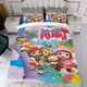 thumbnail image 4 of Ruby Arcoíris Conjunto de sábanas temático, trío de piezas, cómodo y amigable con la piel, diseño único, regalo de decoración para el hogar para familiares, amigos y fans, 90 cm * 190 cm, 4 of 6