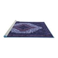 thumbnail image 2 of Ahgly Company Machine Washable Indoor Rectangle Persian Blue Traditional Area Rugs, 7' x 10', 2 of 4