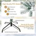 thumbnail image 4 of Topbuy 6'Hinged Artificial Christmas Tree Unlit w/ Metal Stand Premium Snow Flocked, 4 of 10