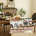 thumbnail image 3 of Merry Christmas Animal Pillow Covers 18 x 18 Inch Set of 2 Farmhouse Antelope Cow Reindeer Horse with Mistletoe Decorative Throw Pillow Cases Cushion Cover for Sofa Couch, 3 of 5