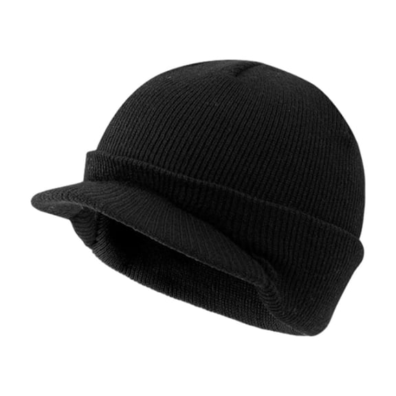 hotojiny Knitted Brim Hat for Women Fall Winter Fashion Warm Ear Protection Hat Oft Comfort Solid Color Hat
