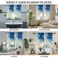 thumbnail image 3 of Navy Blue Ombre Ocean Swag Curtains for Kitchen/Bedroom/Living Room, Watercolor Coastal Beach Waves Scalloped Curtains 63 Inch Long, Window Swag Topper Curtains Valances 2 Panels Set 36"x63", 3 of 8