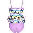 thumbnail image 2 of Traje de baño con Volantes para niña Conjunto de Trajes de baño de Dos Piezas con Lazo Hawaiano para 3-7 años Rosado Morado 4 Años Rosado Morado 4 Años Xishao ropa, 2 of 2