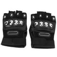 thumbnail image 1 of 2 uds guantes de ciclismo negros transpirables medio dedo regulables de nailon ergonómicos guantes para montar en bicicleta para exteriores talla única, 1 of 14