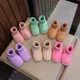 thumbnail image 4 of Zapatos de bebé de lana gruesa, botas de algodón de fondo suave, calzado infantil cálido de invierno, zapatos de piel sin caída para 3-6-12 meses de edad, 4 of 5