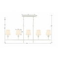 thumbnail image 6 of 537-MT Crystorama Lighting Broche - 5 Light Chandelier In Modern Style-21 Inches Tall and 53.5 Inches Wide-Matte White Finish, 6 of 8
