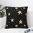 thumbnail image 6 of YFYANG Square Decorative Throw Pillow Case (Without Pillow Insert), Gold Geometric Star Doodle Bedroom Sofa Car Cushion Cover, 16"x16", 6 of 9