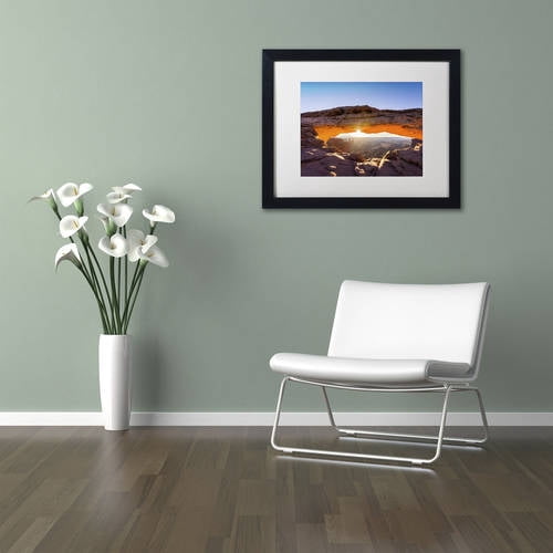 Trademark Fine Art "Lighted Frame" Canvas Art by Michael Blanchette Photography White Matte, Black Frame