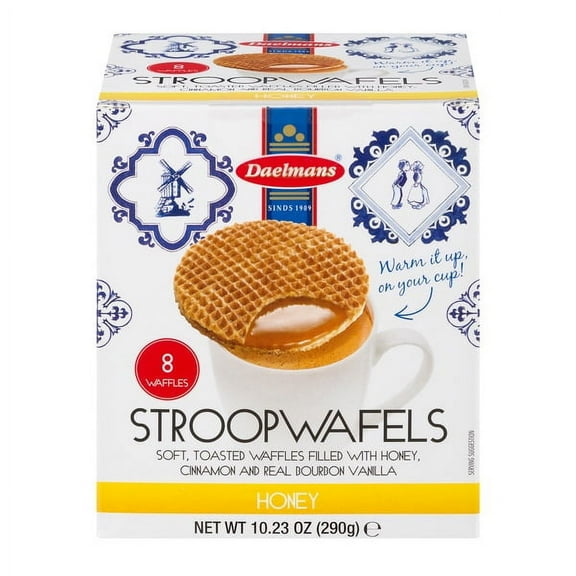 Daelmans Jumbo Honey Stroopwafel Cube - 8 ct